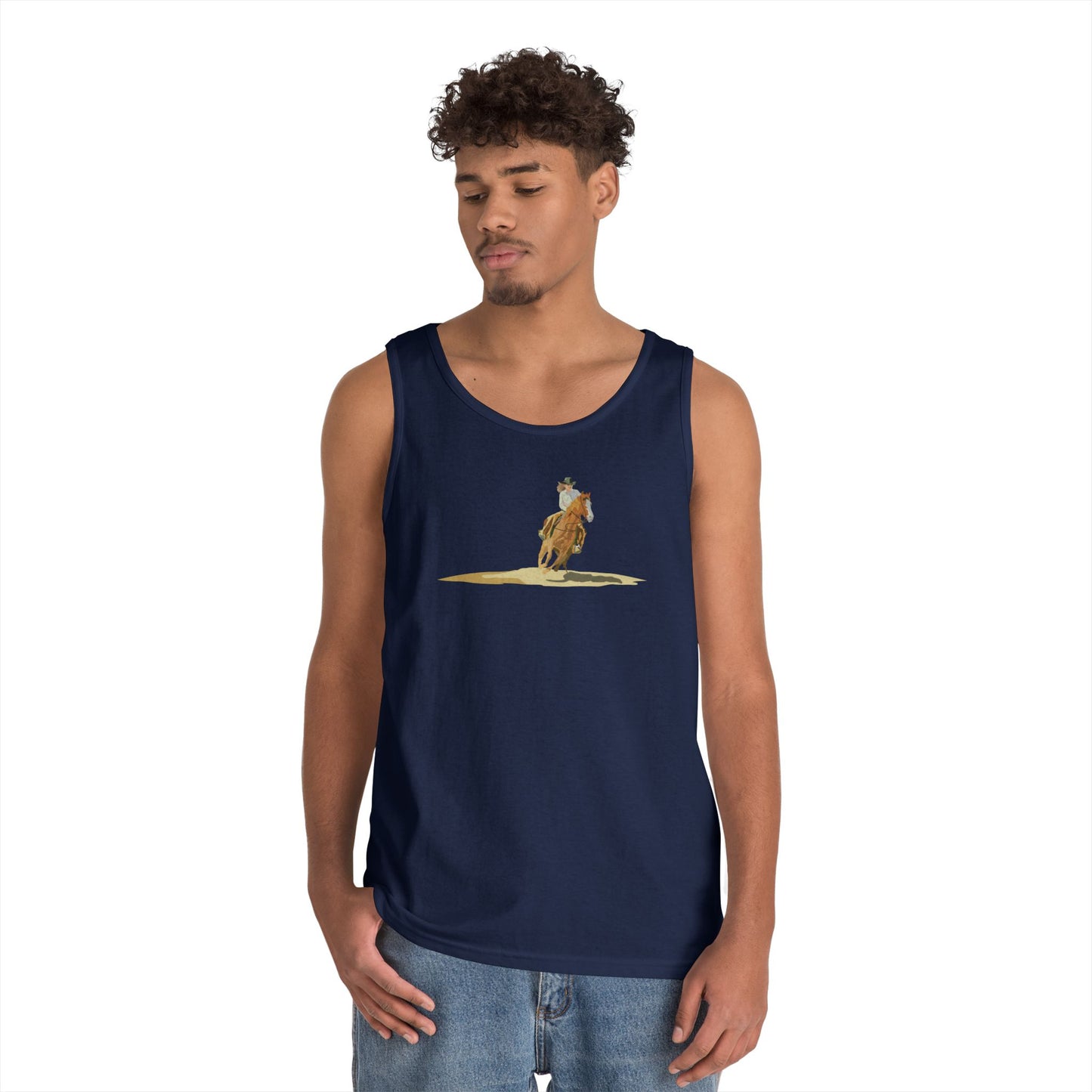 Unisex Heavy Cotton Tank Top - Rodeo - Cow Girl
