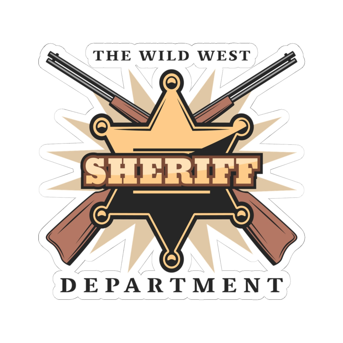 Kiss-Cut Stickers - Western Cowboy - The Wild West - Sheriff Department