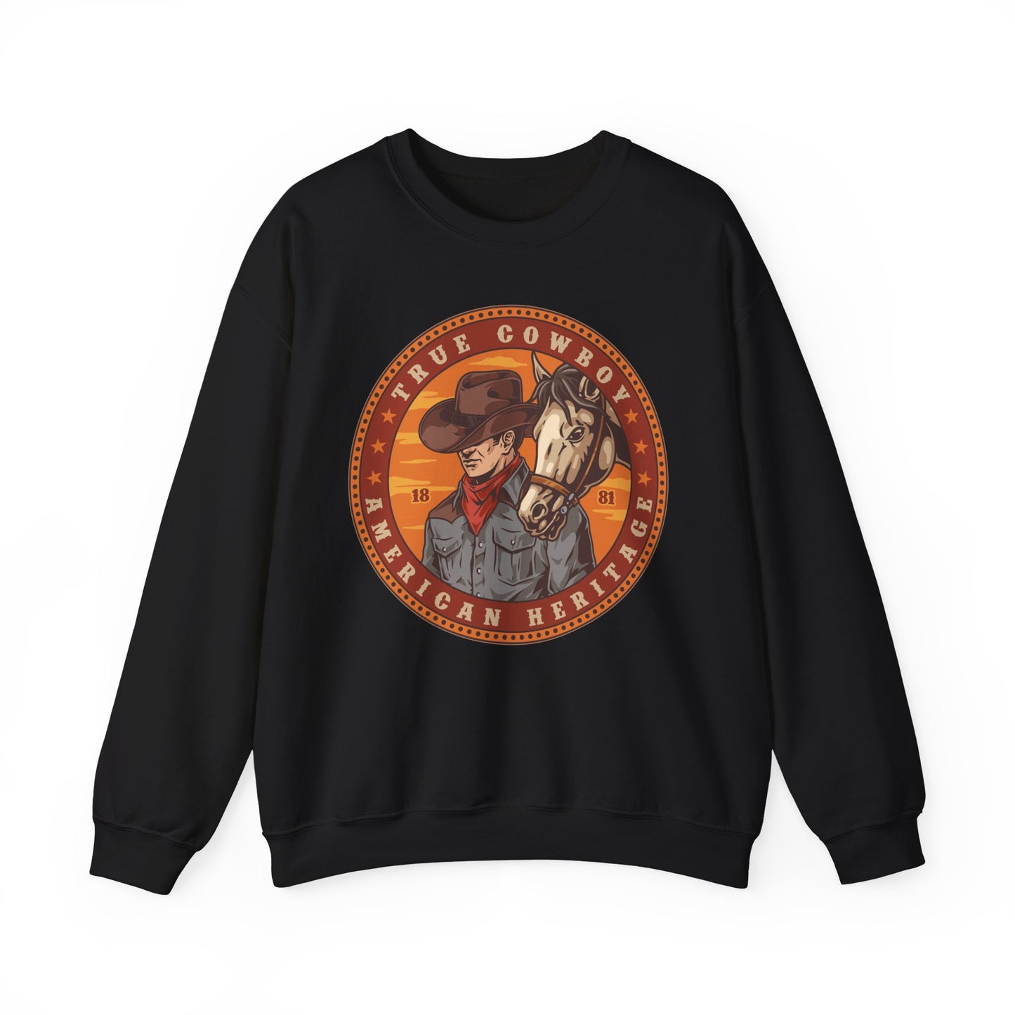 Crewneck Sweatshirt - True Cowboy - American Heritage