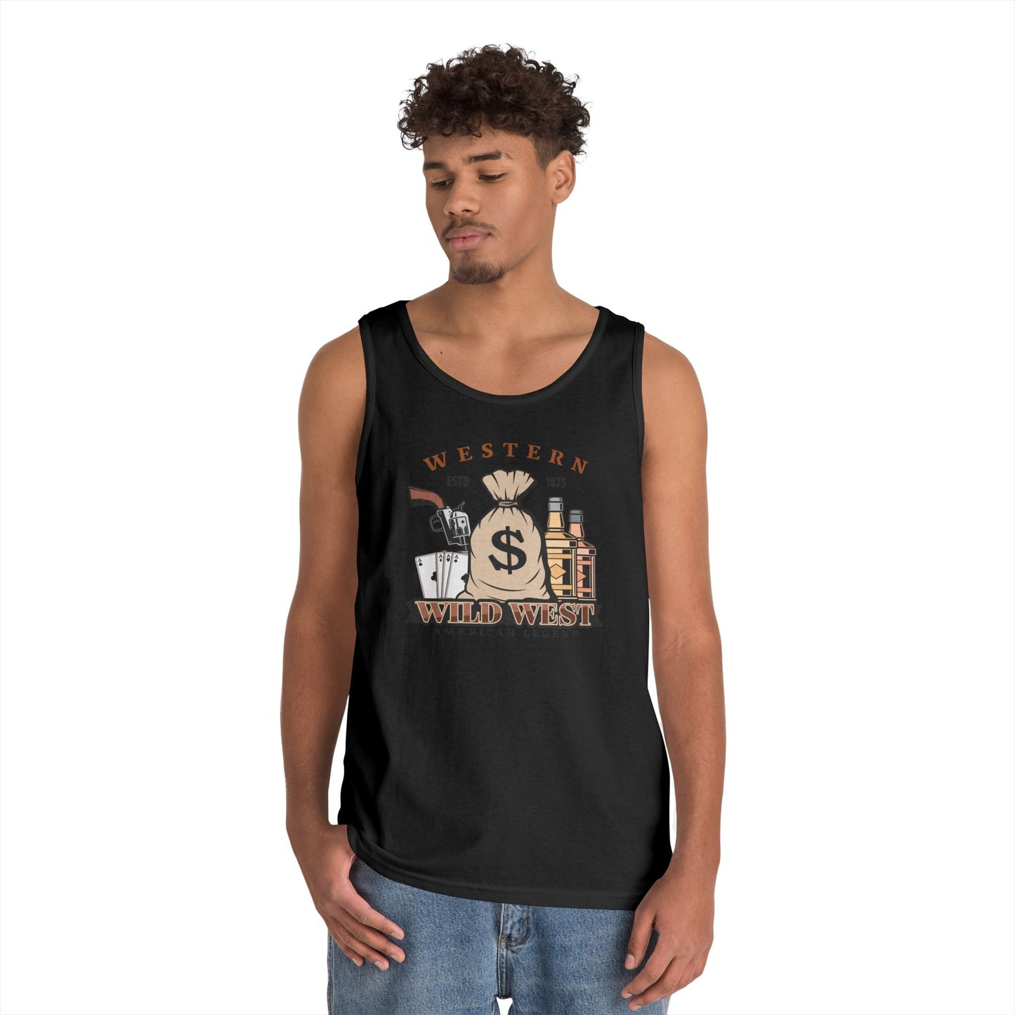 Unisex Heavy Cotton Tank Top - Western - Wild West - American Legend