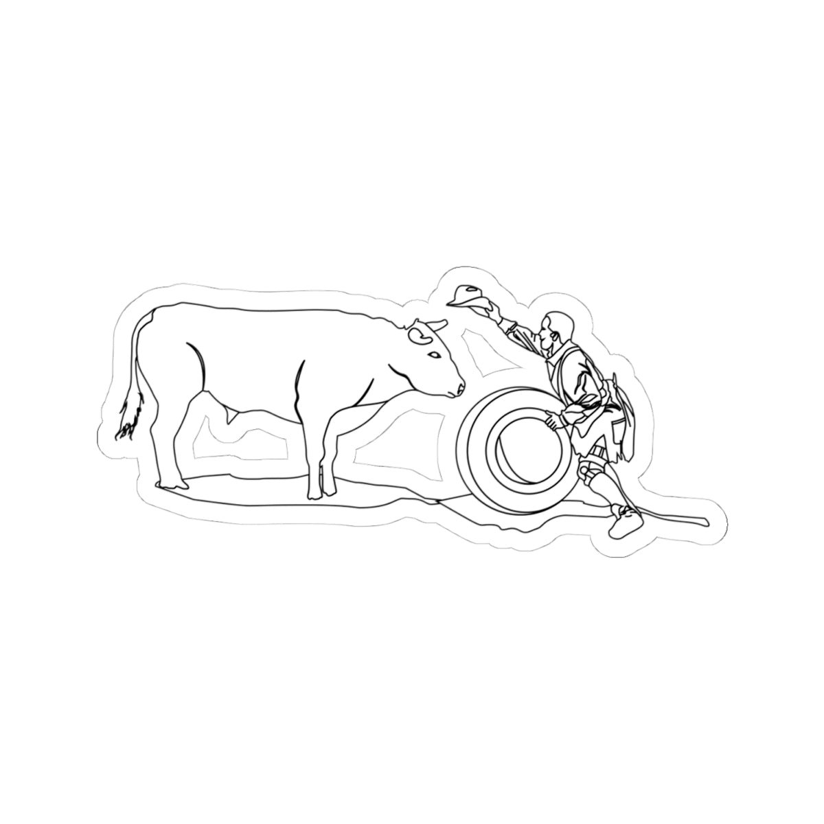 Kiss-Cut Stickers - Clown and Bull - LA