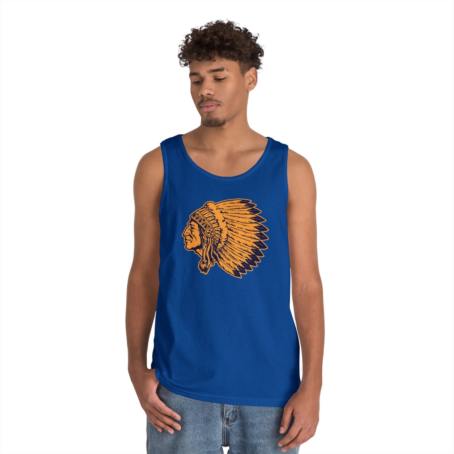 Unisex Heavy Cotton Tank Top - Indian Chief