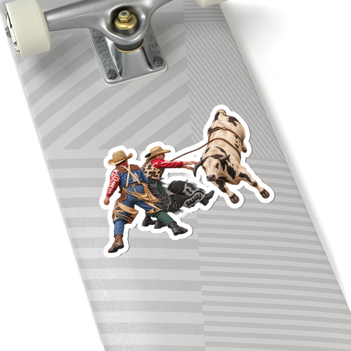 Kiss-Cut Stickers - Cowboys - Clowns and Bull - without Text - 3D Transparent