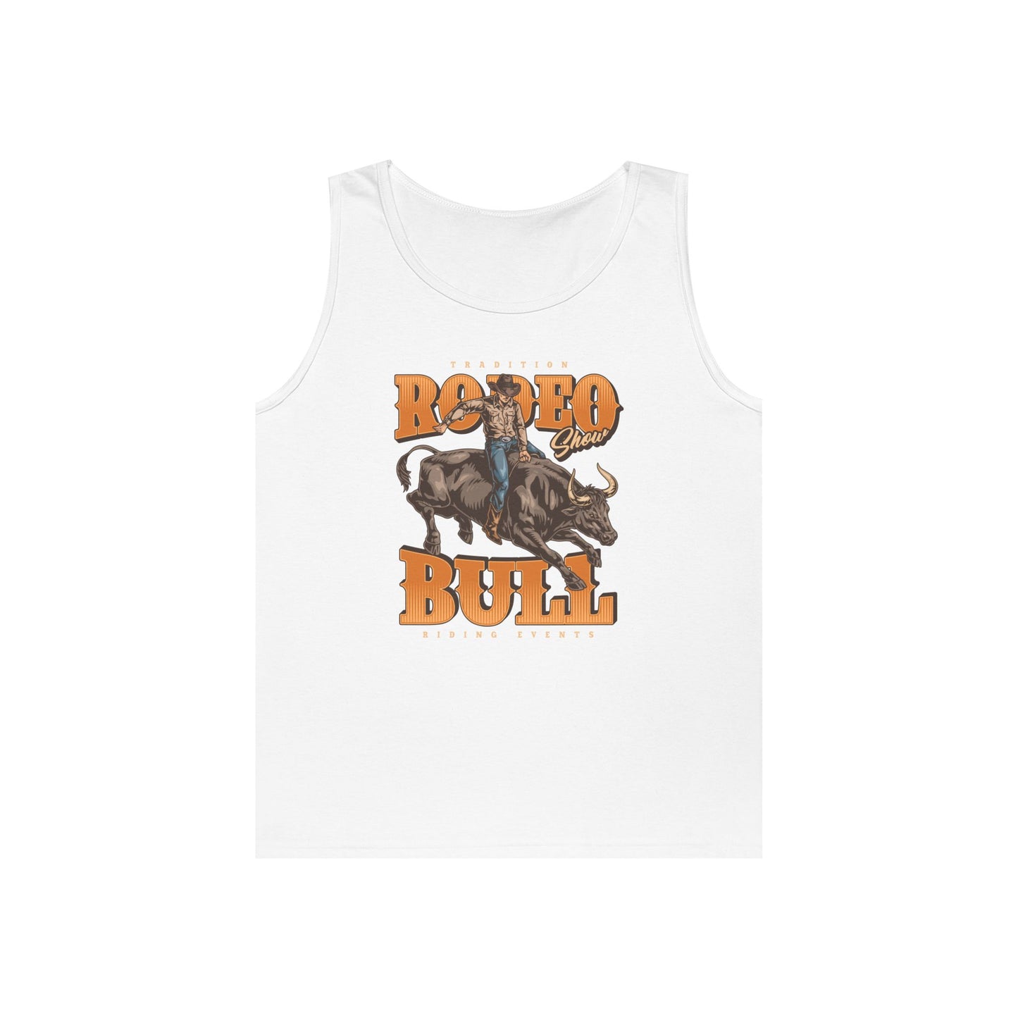 Unisex Heavy Cotton Tank Top - Tradition Rodeo Show - Bull Riding Events