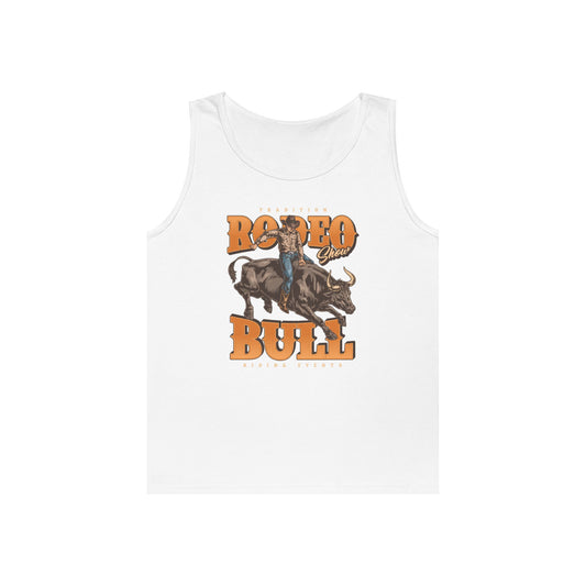 Unisex Heavy Cotton Tank Top - Tradition Rodeo Show - Bull Riding Events