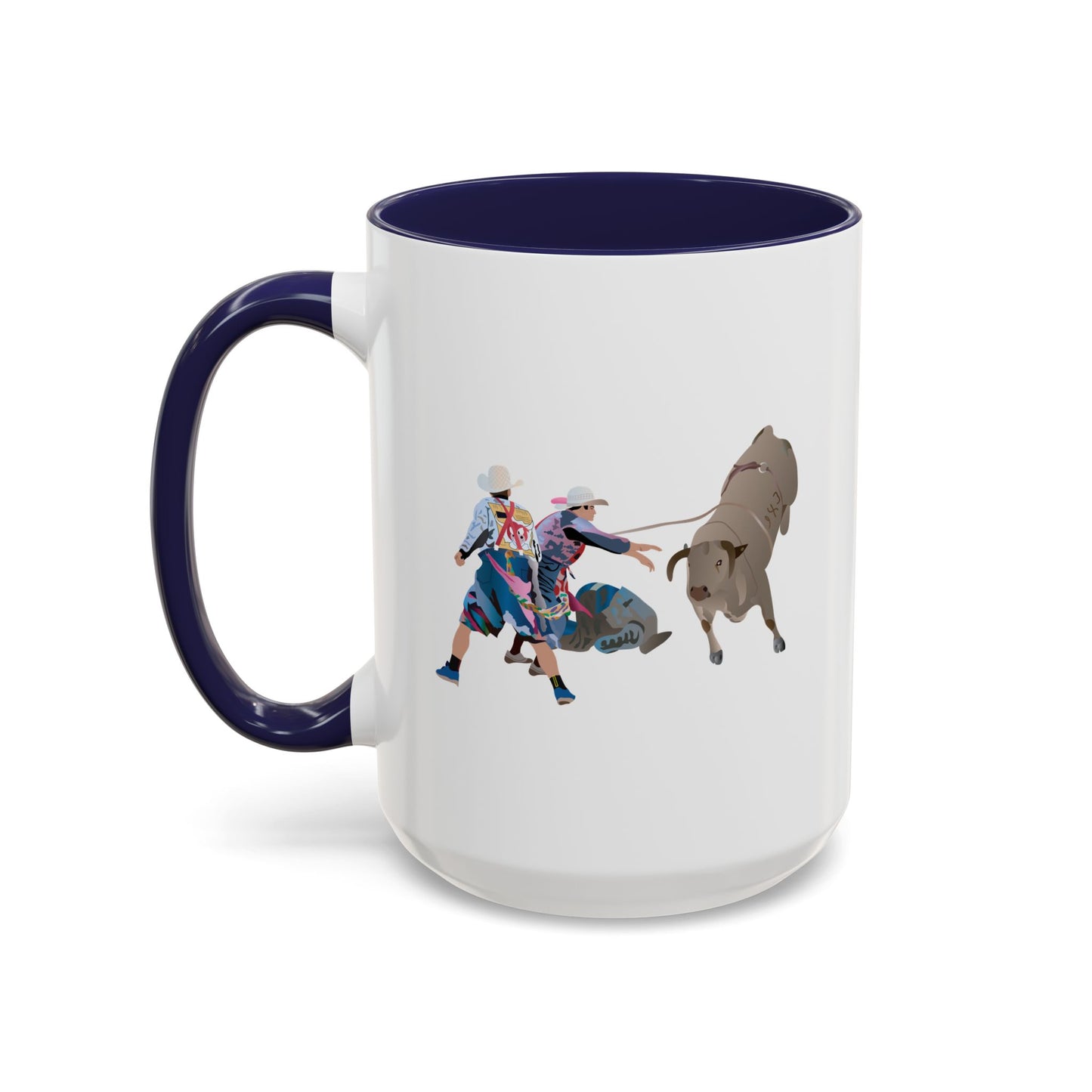 Accent Coffee Mug (11, 15oz) - Clowns and Bull