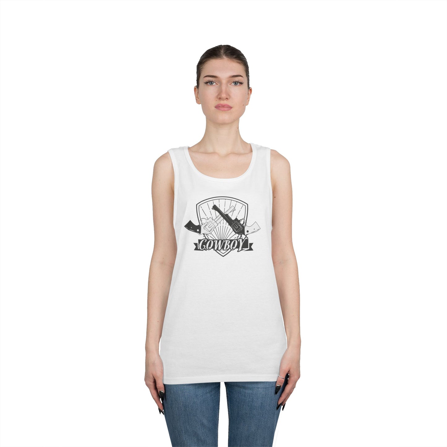 Unisex Heavy Cotton Tank Top - Cowboy Rifles
