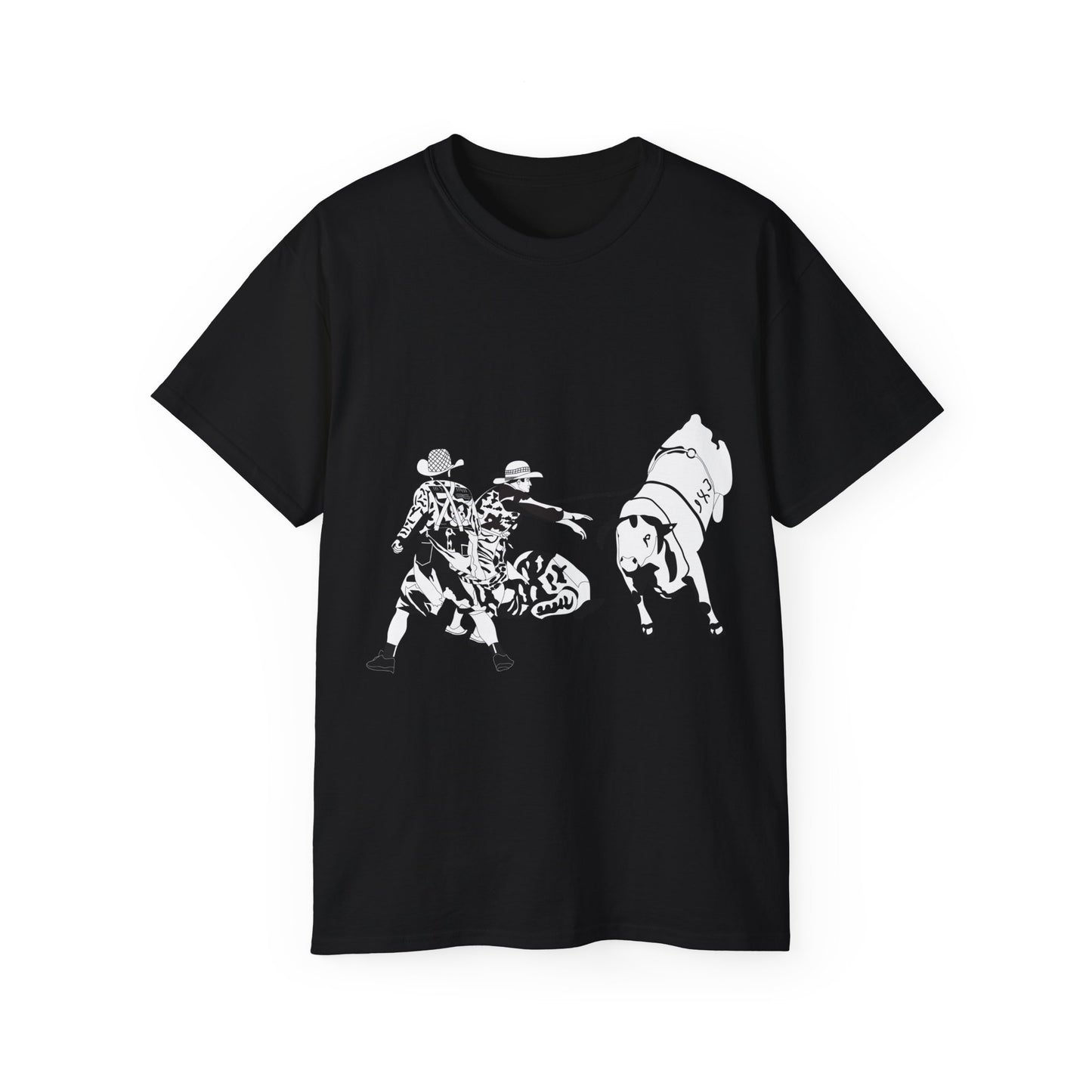 Unisex Ultra Cotton Tee - Clowns and Bull - BW