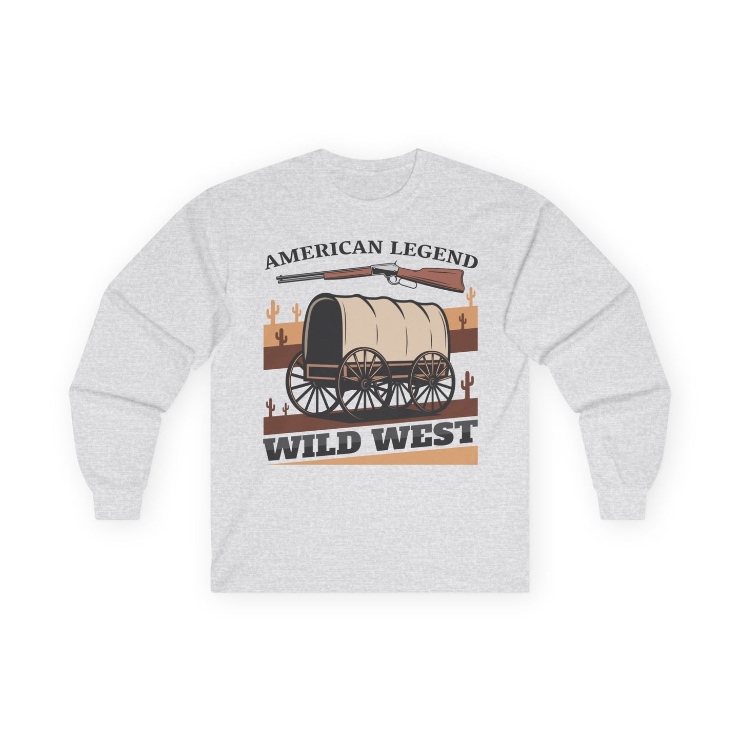 Unisex Ultra Cotton Long Sleeve Tee - American Legend - Wild West