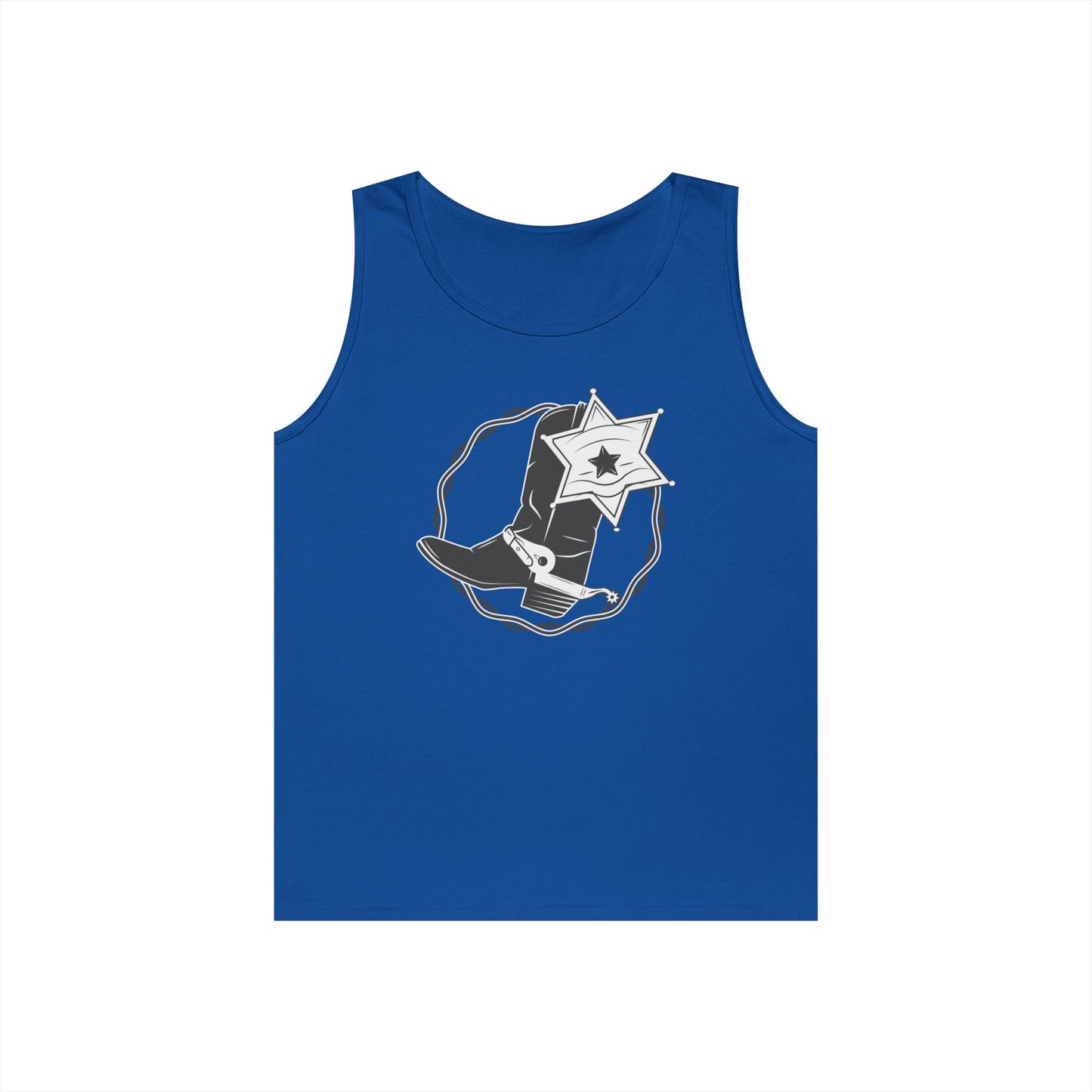 Unisex Heavy Cotton Tank Top - Boots w Star