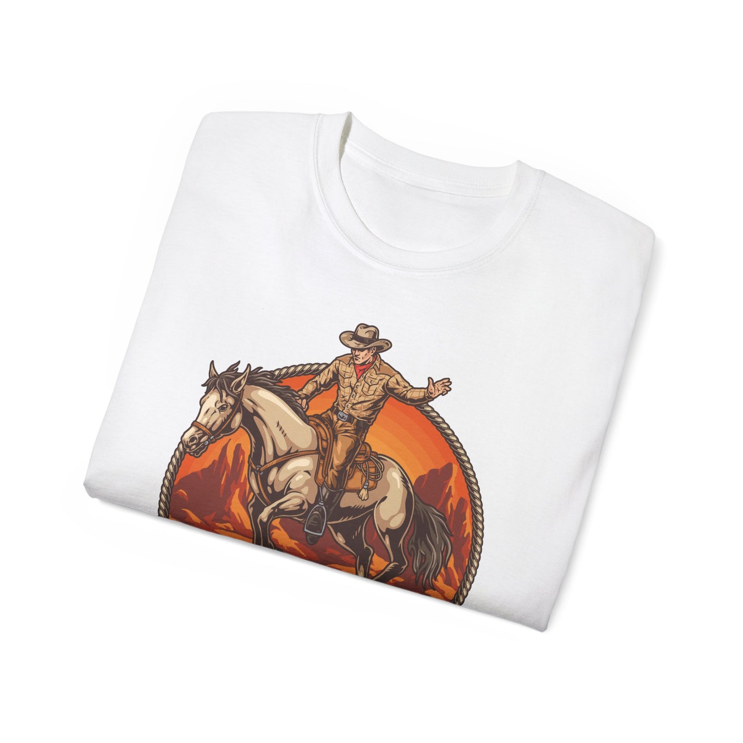 Western Rodeo Cowboy Tee - Fun Casual Shirt for Rodeo Fans, Gift for Country Lovers, Festival Outfit, Everyday Wear, Rodeo Apparel - Rodeo Cowboy - Texas