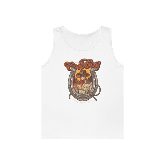 Unisex Heavy Cotton Tank Top - True Cowboy - Real Wild West