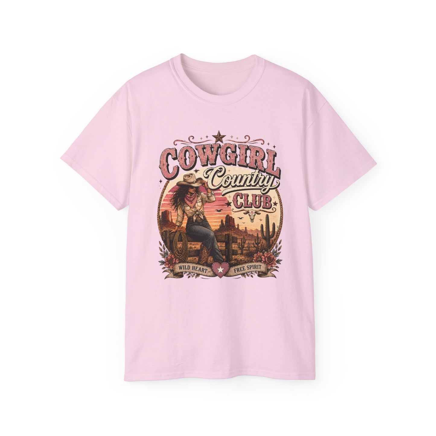 T-Shirt - Cowgirl country club emblem