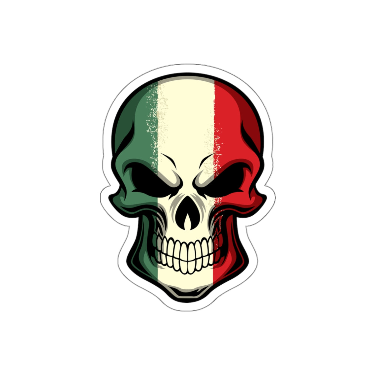 Die-cut stickers - Red White Green Skull