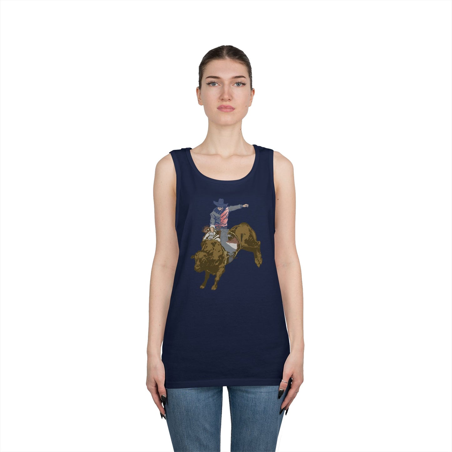 Unisex Heavy Cotton Tank Top - Cowboy - Rodeo
