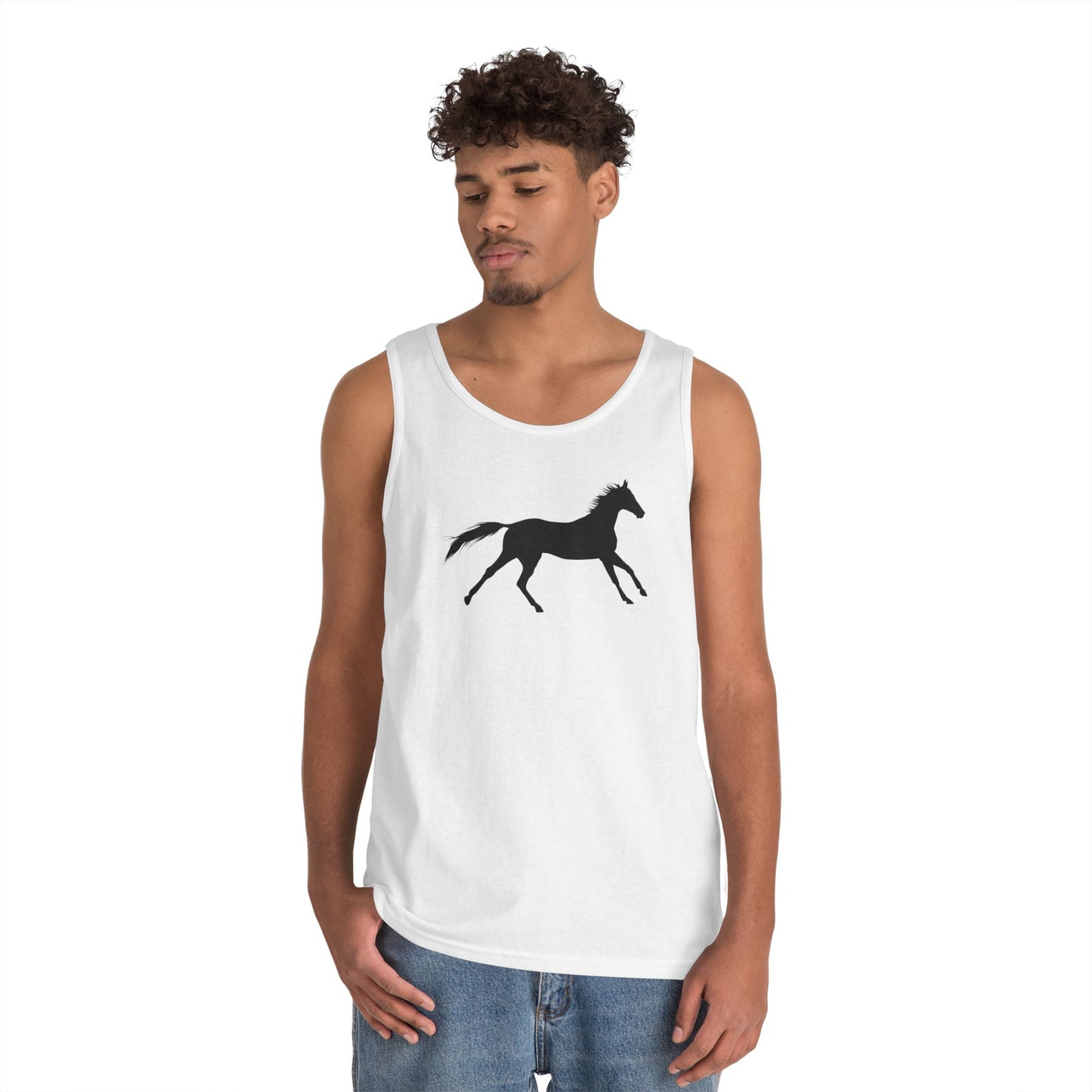 Unisex Heavy Cotton Tank Top - Wild Horse - Running X 300