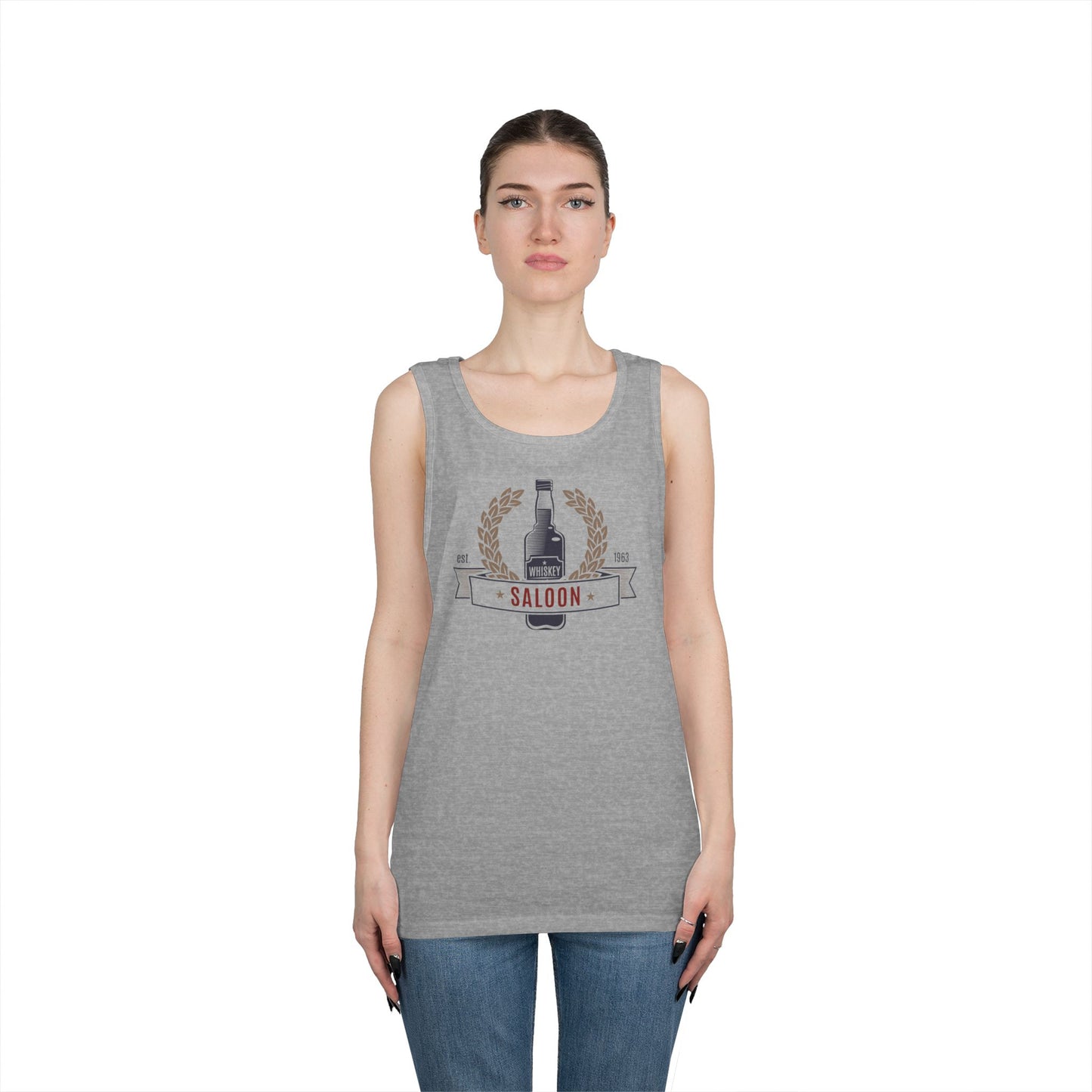 Unisex Heavy Cotton Tank Top - Saloon - Whiskey