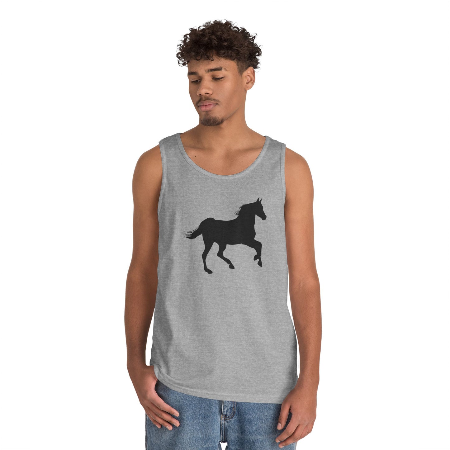 Unisex Heavy Cotton Tank Top - Wild Horse - Prancing X 300