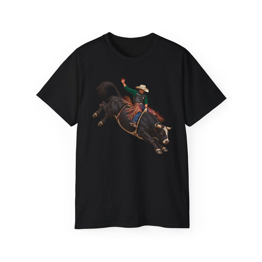Unisex Ultra Cotton Tee - Cowboys - Bull Rider - Latino - without Text - 3D Transparent
