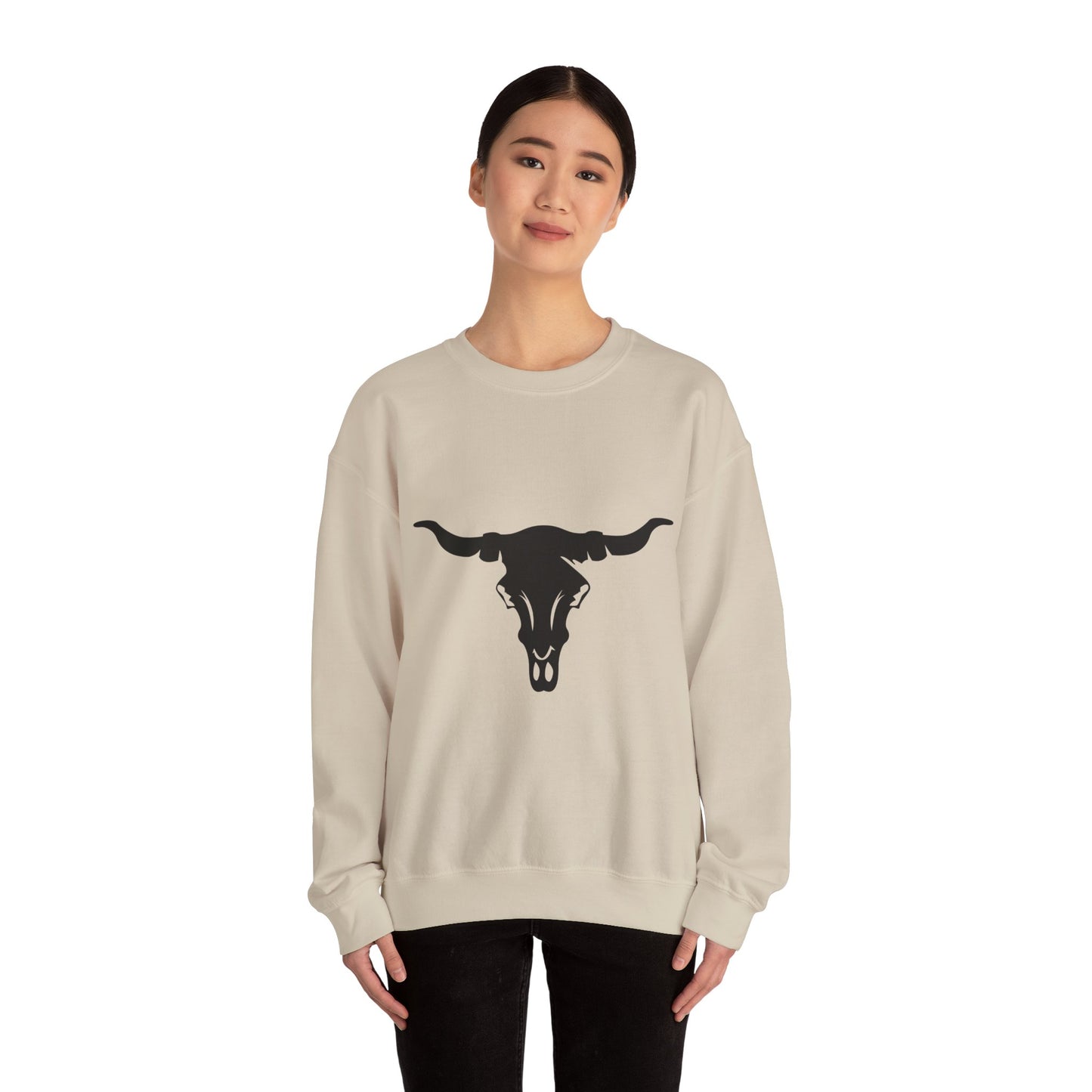Crewneck Sweatshirt - Cattle Skull X 300