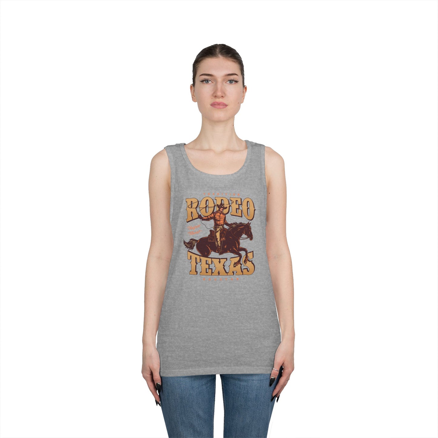 Unisex Heavy Cotton Tank Top - Tradition Rodeo Super Show - Houston, Texas