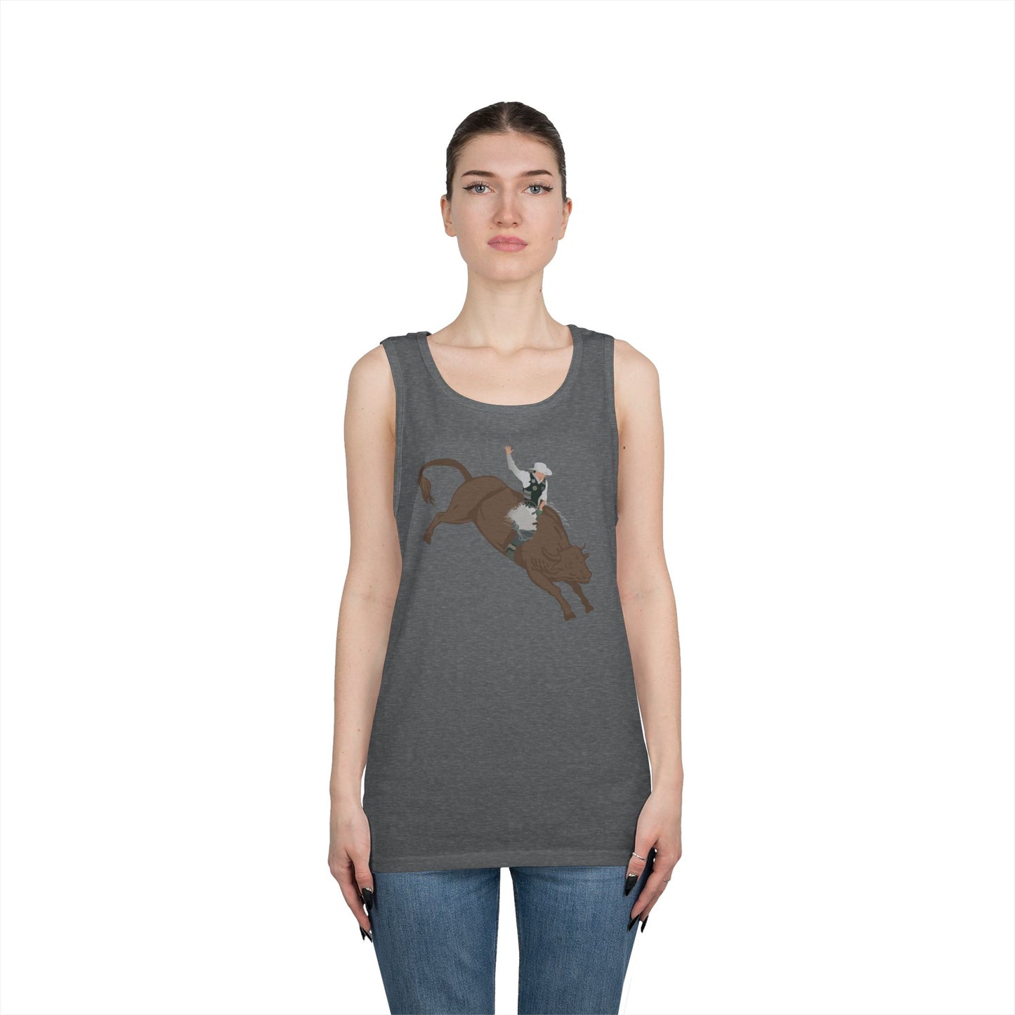 Unisex Heavy Cotton Tank Top - Cowboy - V2
