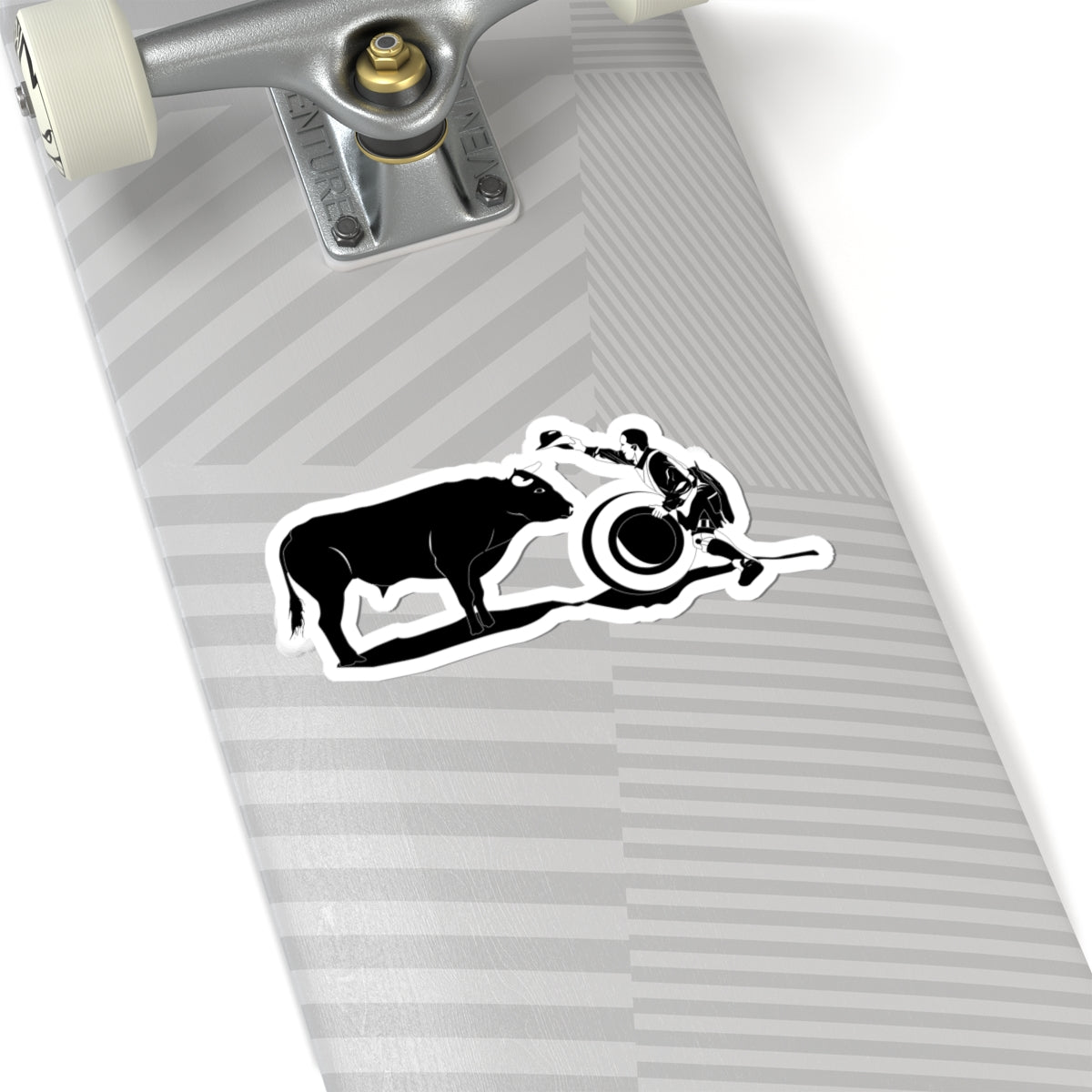 Kiss-Cut Stickers - Clown and Bull - BW