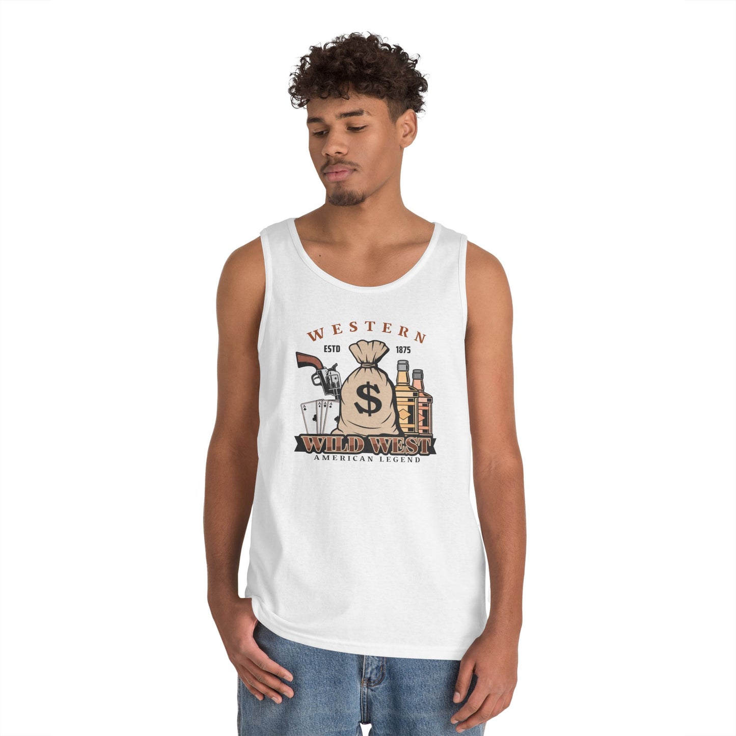 Unisex Heavy Cotton Tank Top - Western - Wild West - American Legend