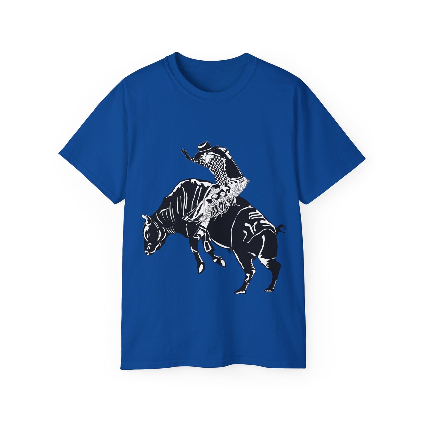 Unisex Ultra Cotton Tee - Cowboy - Bull Rider - BW