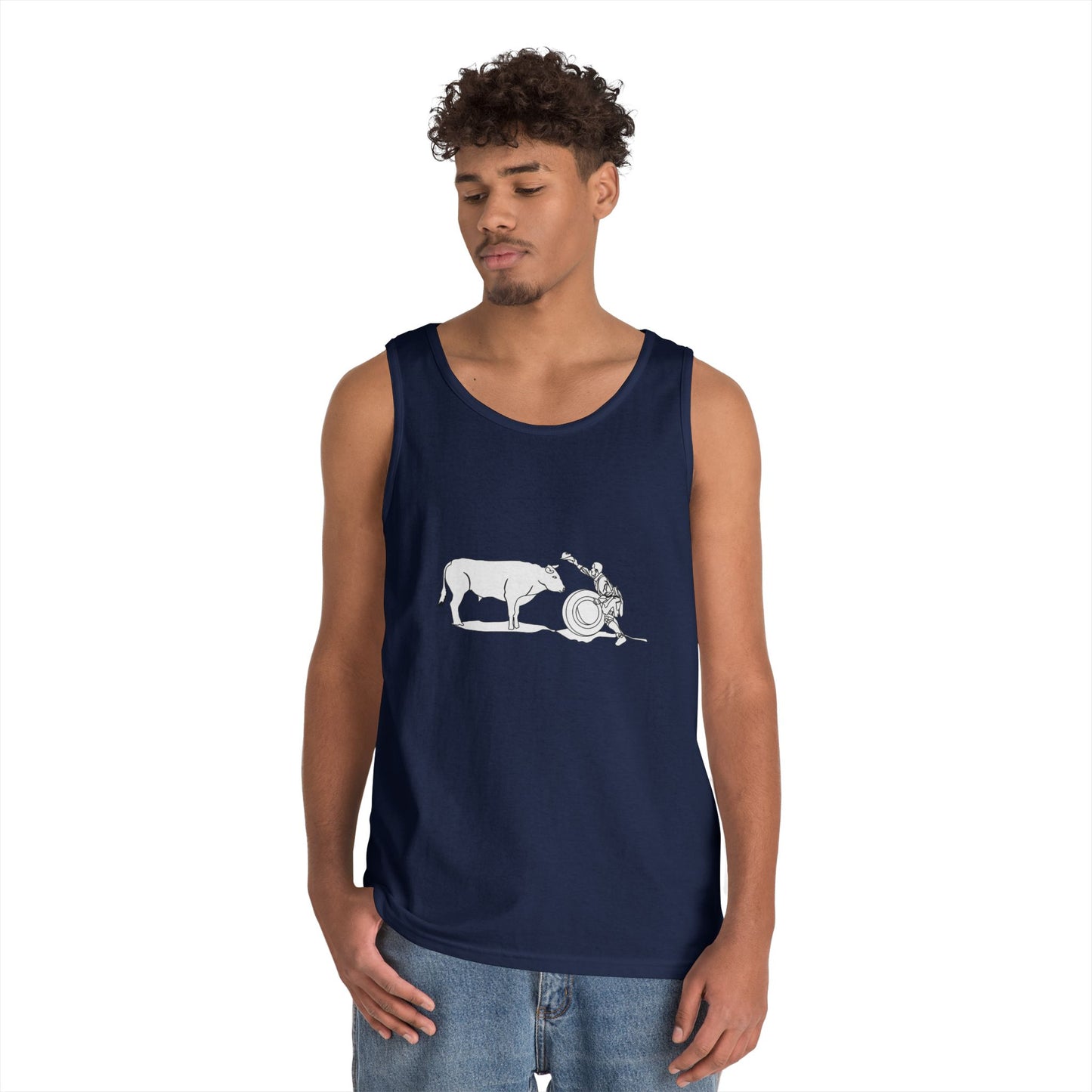 Unisex Heavy Cotton Tank Top - Clown and Bull - LA