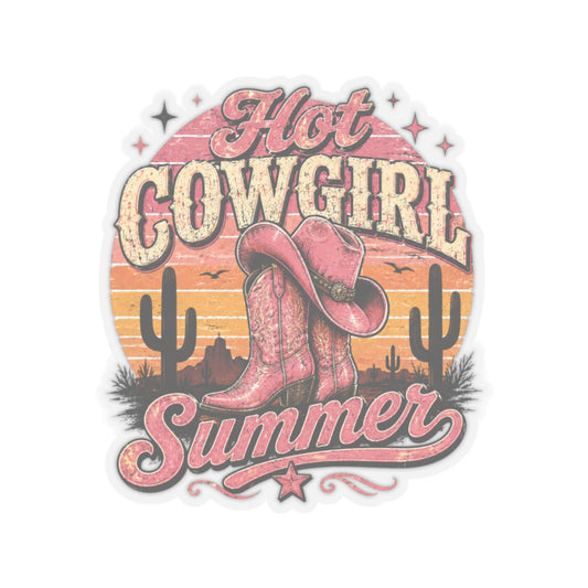 Kiss-Cut Sticker — Hot Cowgirl Summer