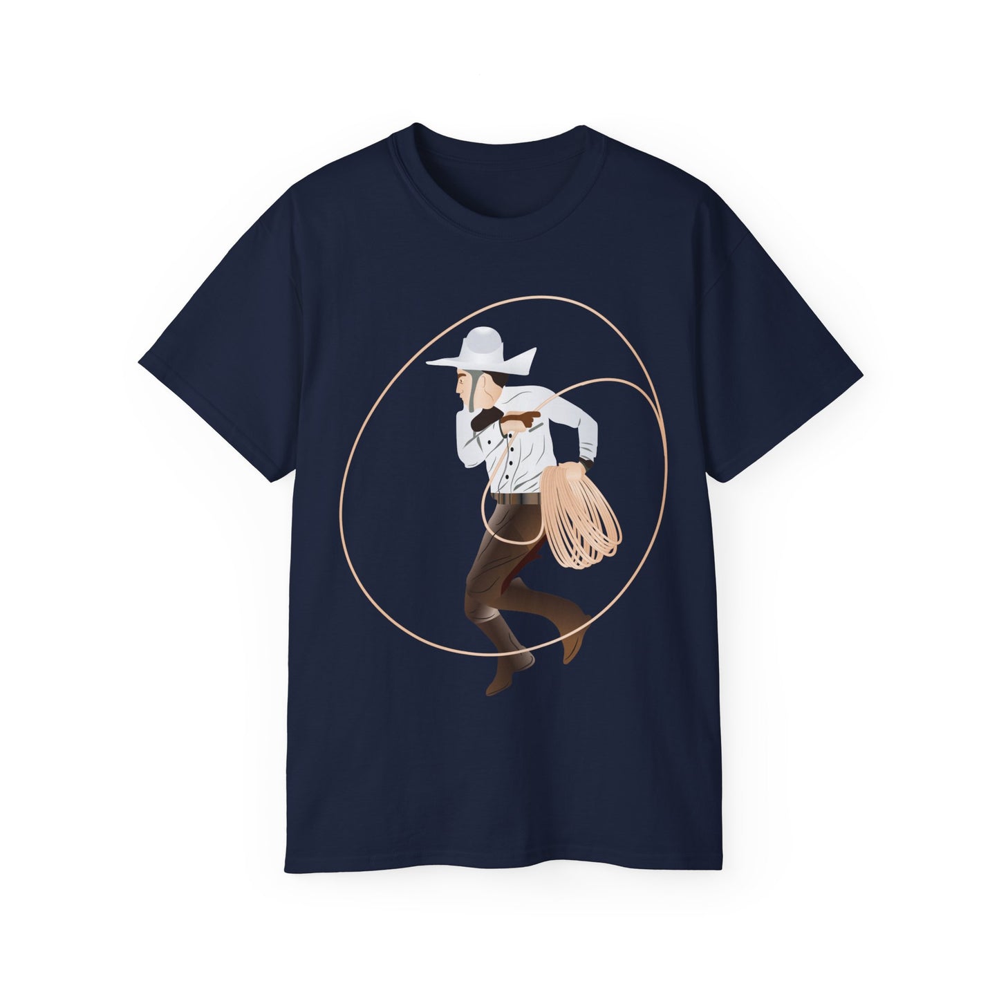 Unisex Ultra Cotton Tee - Rodeo - Mexican Cowboy - Lariat