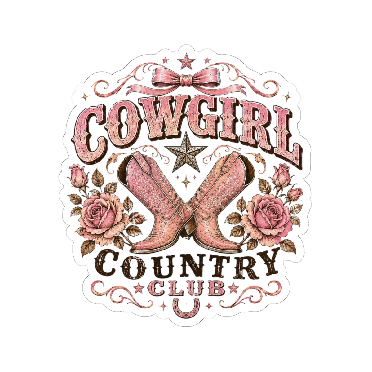 Kiss-Cut Sticker — Cowgirl Country Club
