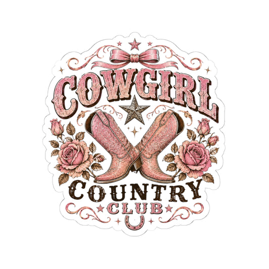 Kiss-Cut Sticker — Cowgirl Country Club