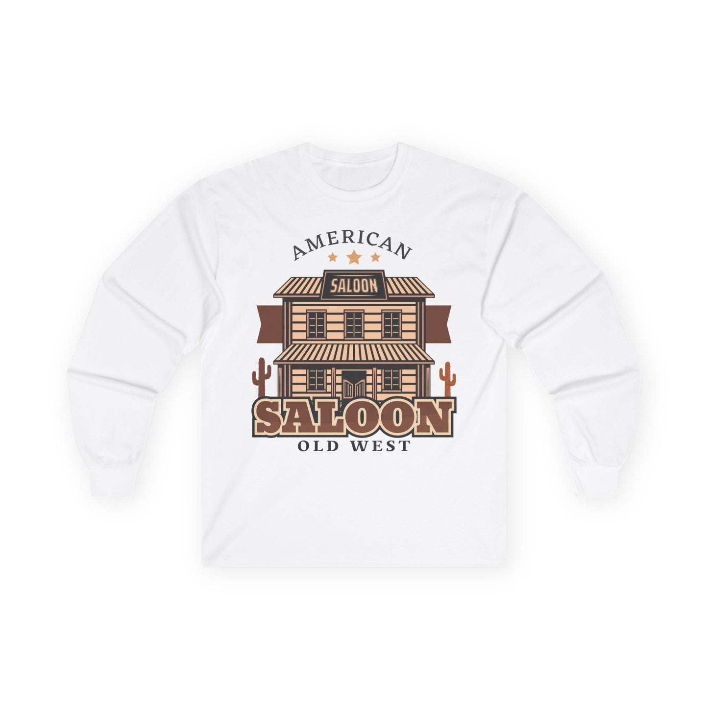 Unisex Ultra Cotton Long Sleeve Tee - American Cowboy - Saloon - Wild West