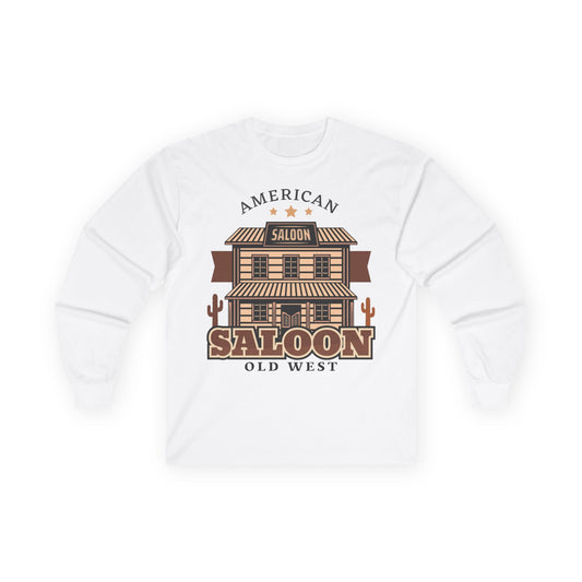 Unisex Ultra Cotton Long Sleeve Tee - American Cowboy - Saloon - Wild West