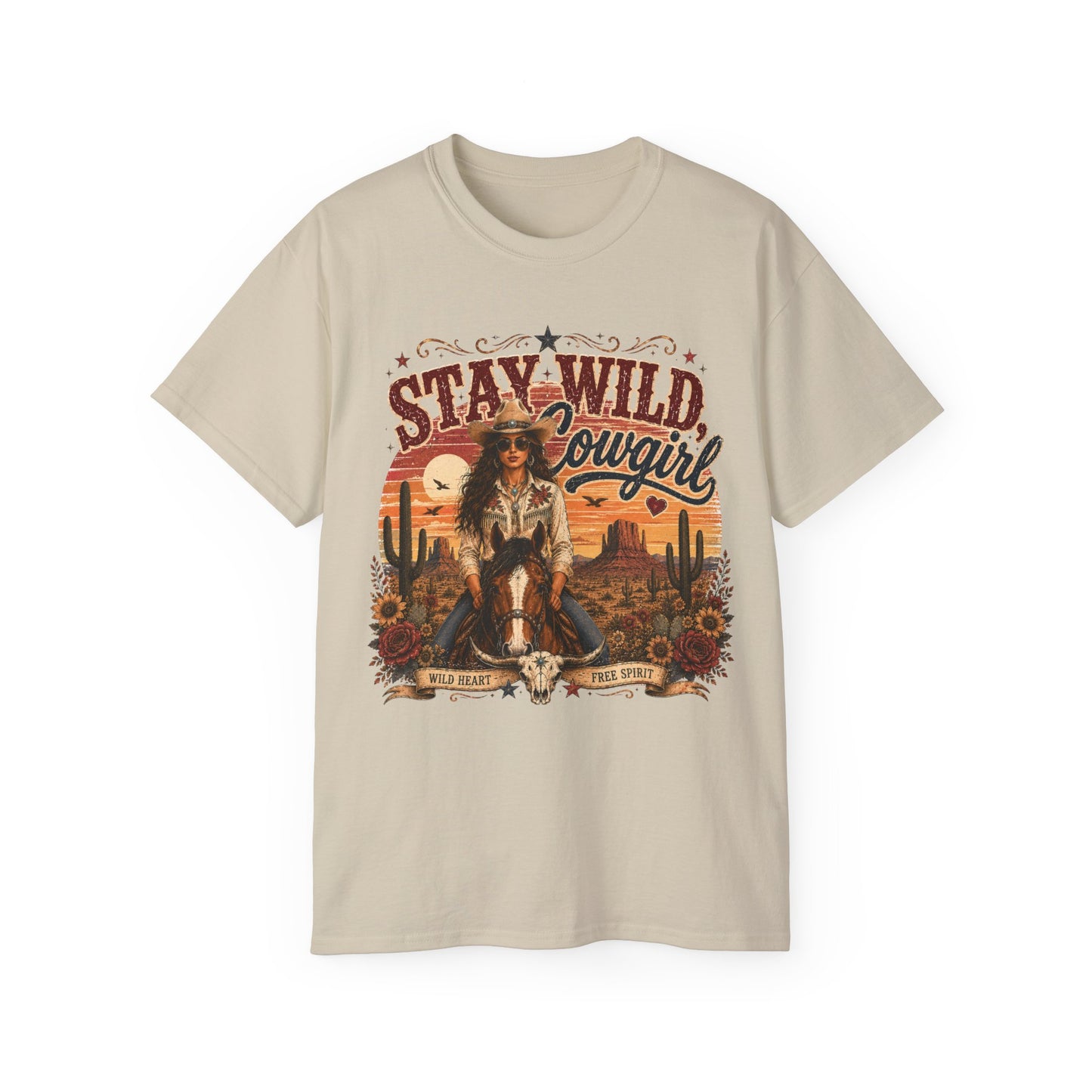T-Shirt - Stay Wild, Cowgirl - V1