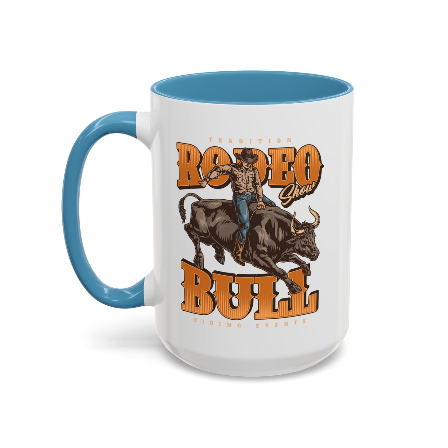 Accent Coffee Mug (11, 15oz) - Tradition Rodeo Show - Bull Riding Events