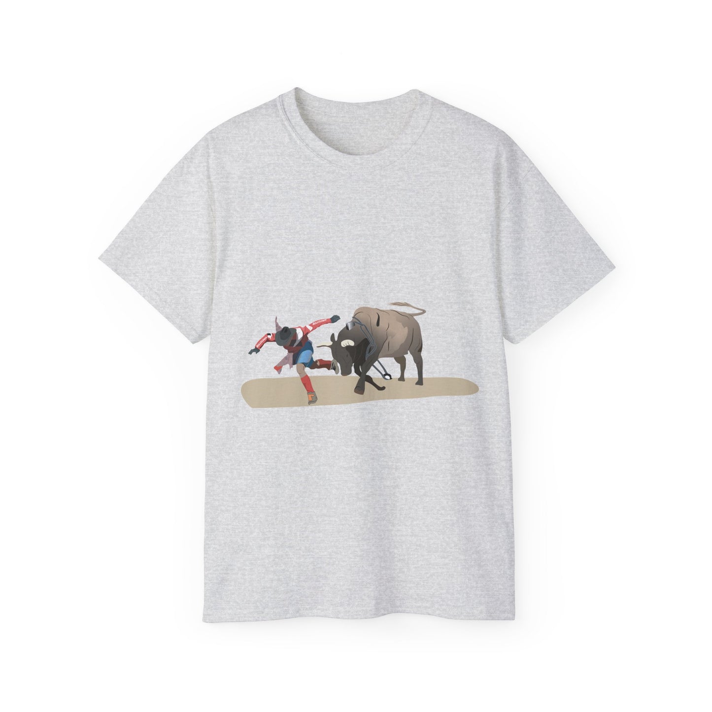 Unisex Ultra Cotton Tee - Rodeo - Bull and Clown