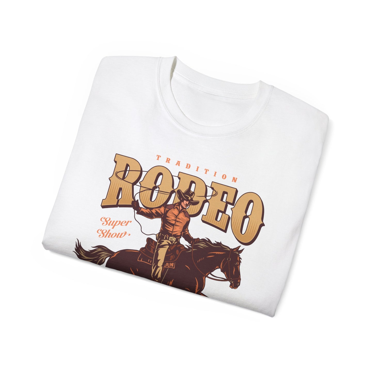 Western Rodeo Cowboy Tee - Fun Casual Shirt for Rodeo Fans, Gift for Country Lovers, Festival Outfit, Everyday Wear, Rodeo Apparel - Tradition Rodeo Super Show - Houston, Texas