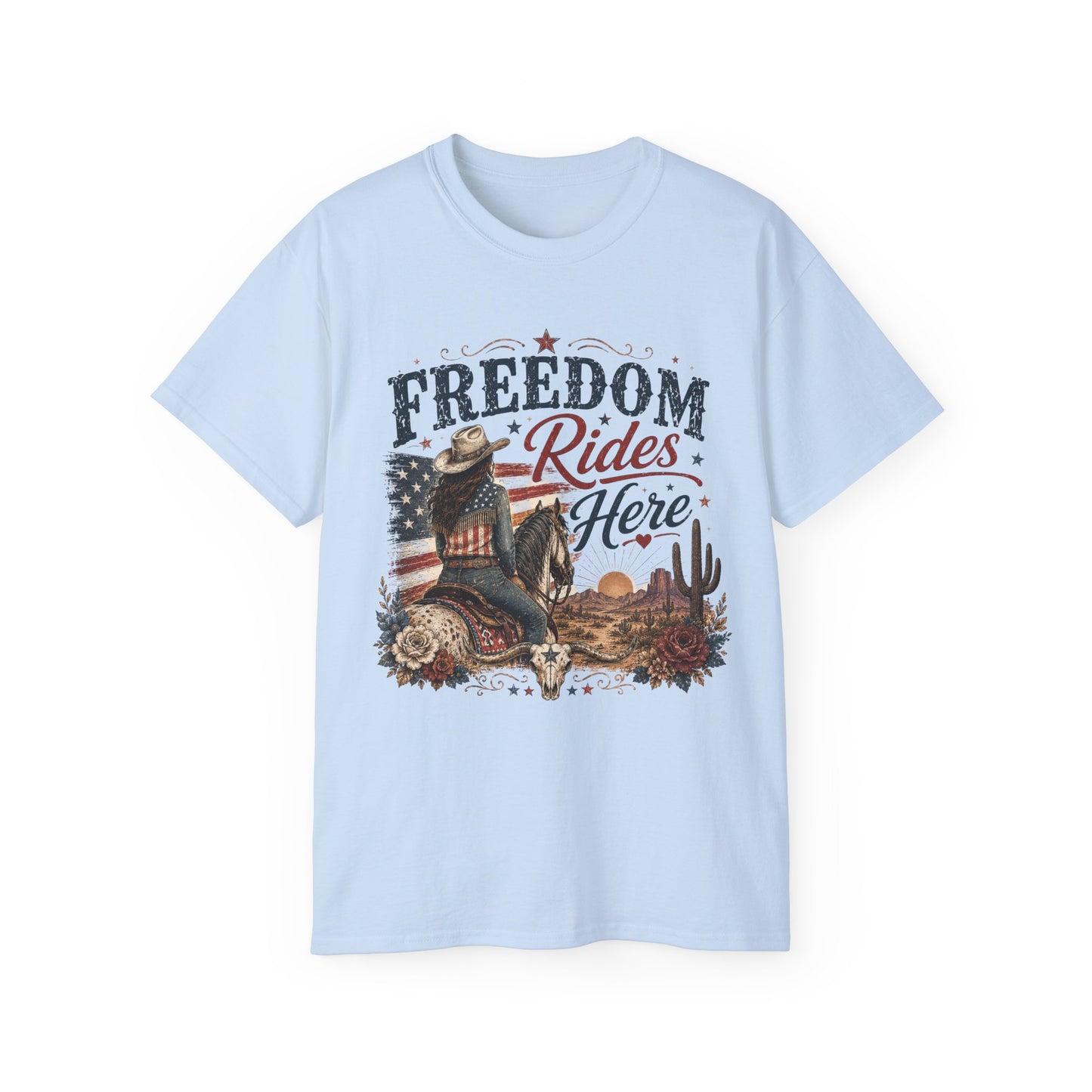 T-Shirt - Freedom Rides Here