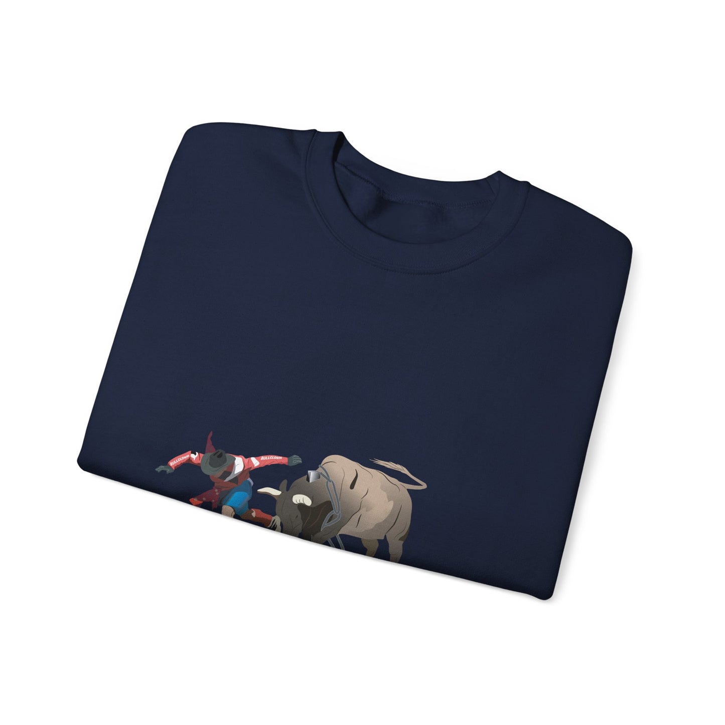 Crewneck Sweatshirt - Rodeo - Bull and Clown
