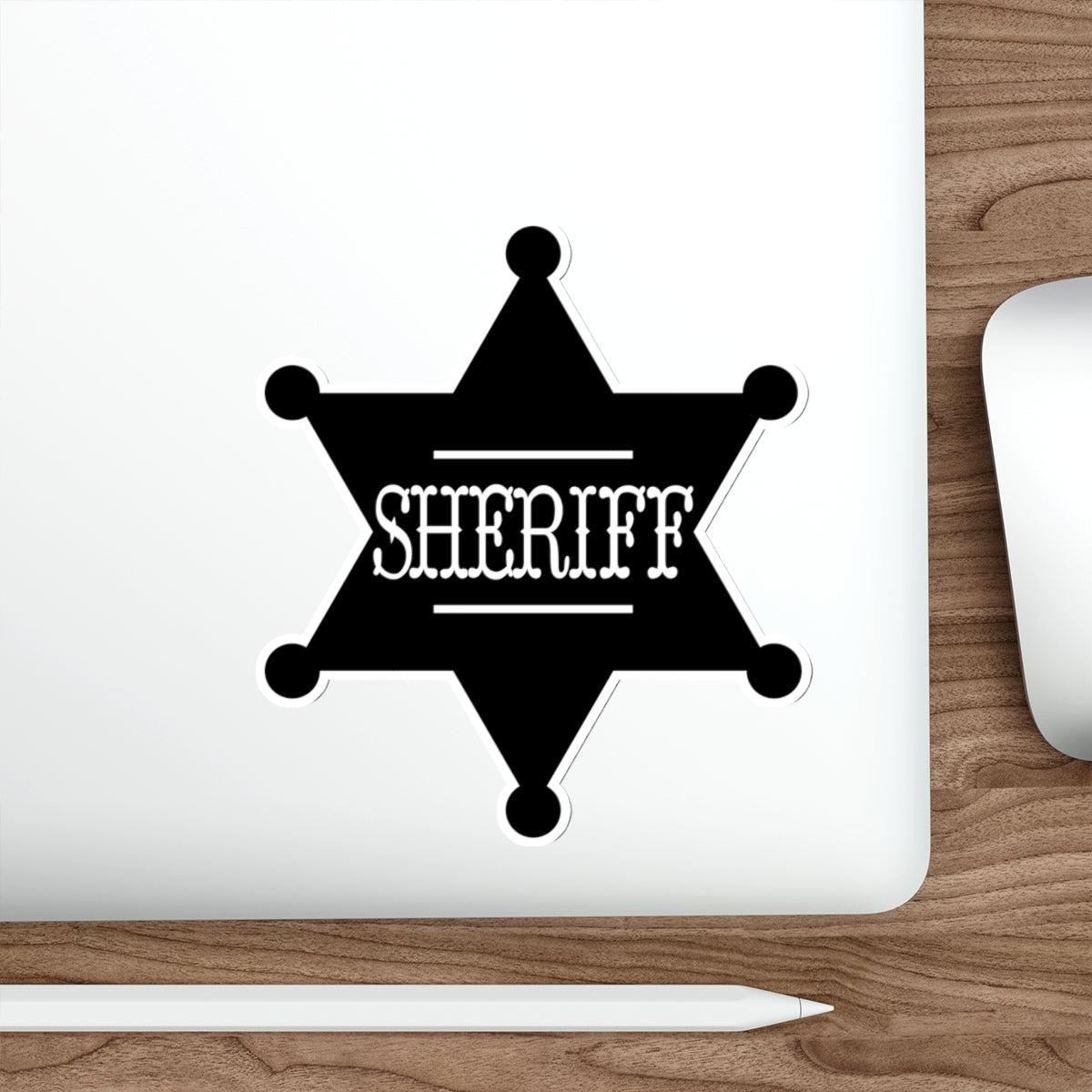 Die-cut stickers - Sheriff Badge w Txt Sheriff X 300