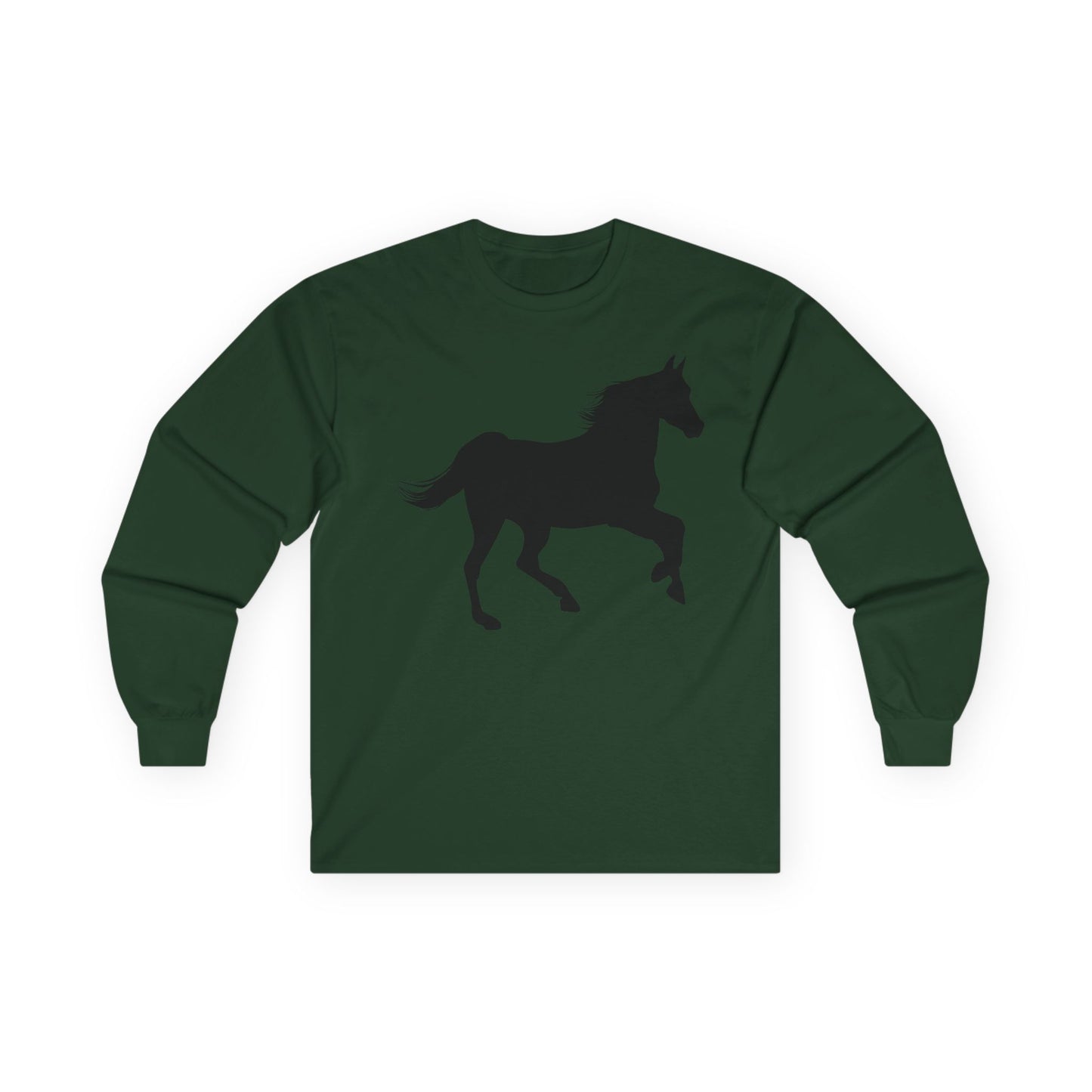 Unisex Ultra Cotton Long Sleeve Tee - Wild Horse - Prancing X 300
