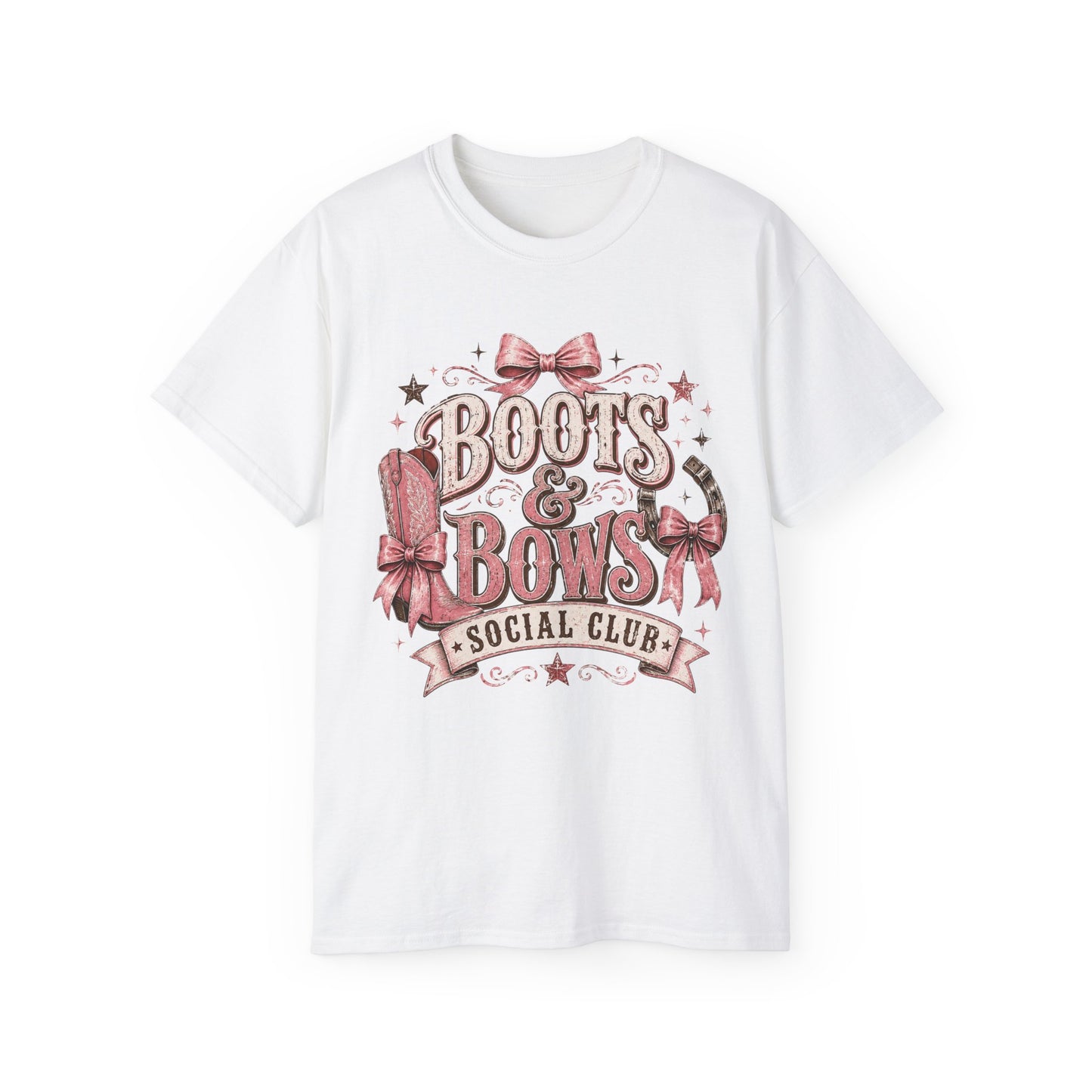T-Shirt - Cowgirl boots and bows badge
