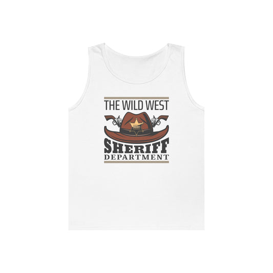 Unisex Heavy Cotton Tank Top - The Wild West - Sheriff Department