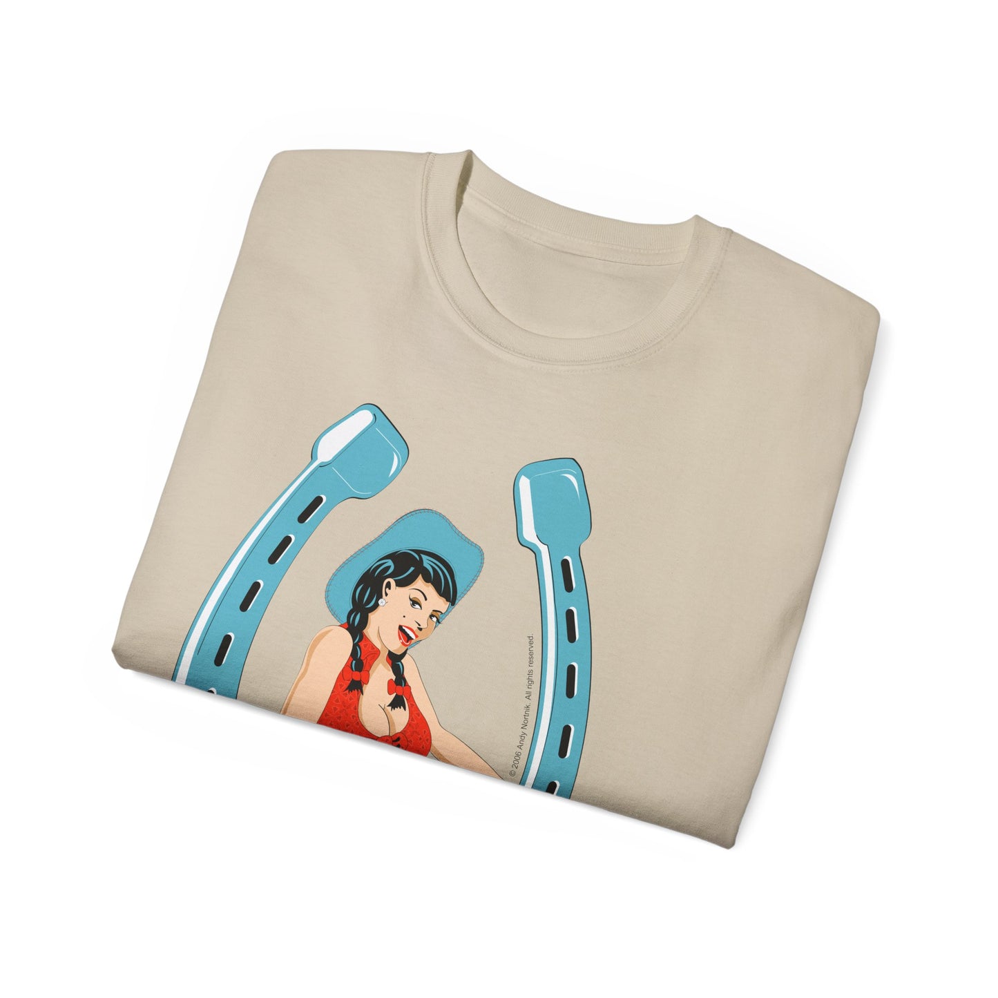Unisex Ultra Cotton Tee - Sexy Cowgirl Luck - Lady Luck