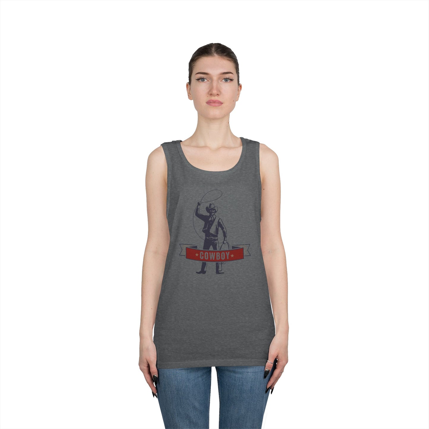 Unisex Heavy Cotton Tank Top - Cowboy - The Wild West