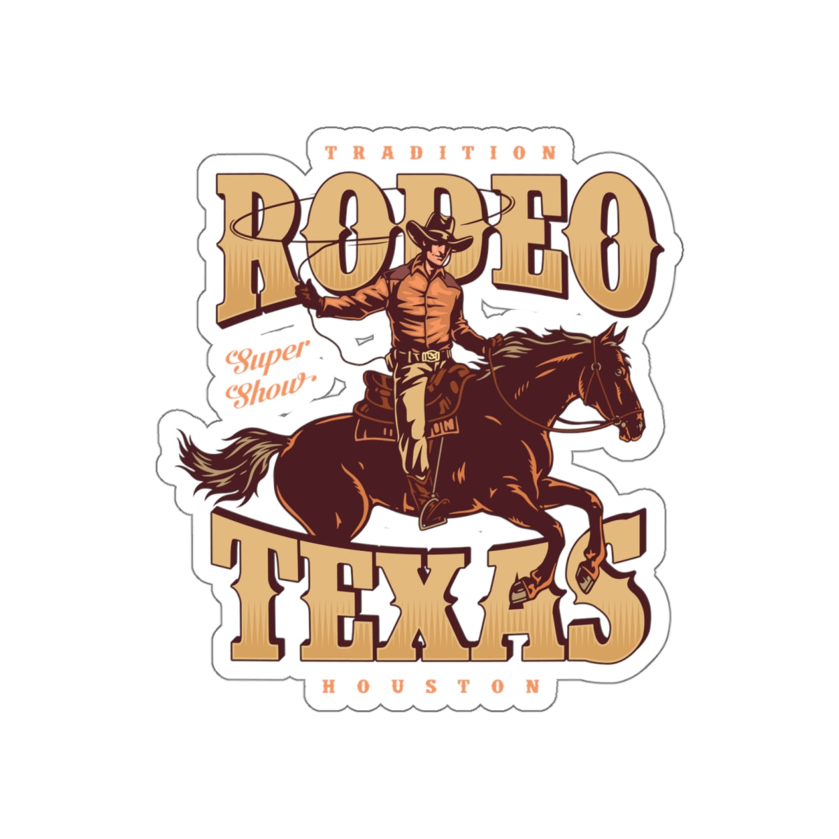 Die-cut stickers - Tradition Rodeo Super Show - Houston, Texas