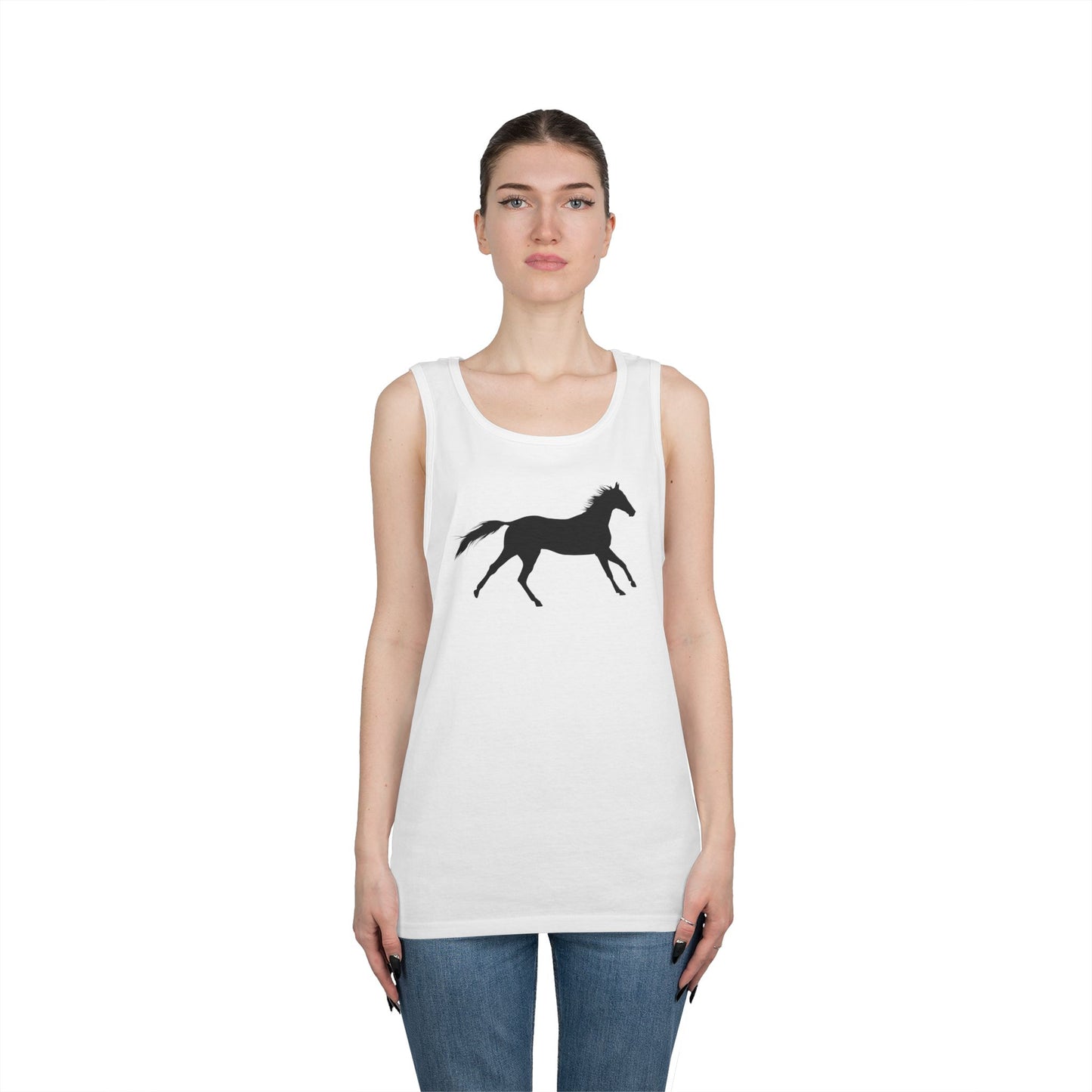 Unisex Heavy Cotton Tank Top - Wild Horse - Running X 300
